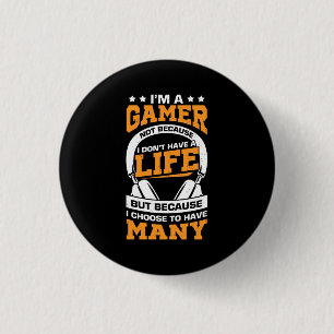 Gamer Gift   Proud I Am A Gamer 3 Cm Round Badge