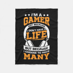 Gamer Gift Proud I Am A Gamer Fleece Blanket