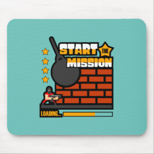 Gamer Gift Start The Mission Mouse Mat