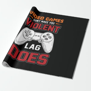 Gamer Gift Video Games Lag Does Wrapping Paper