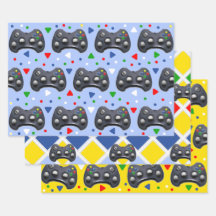 Gamer Gift Wrapping Paper Sheets