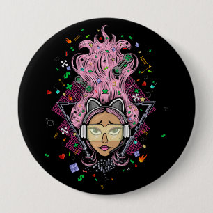 Gamer Girl 10 Cm Round Badge