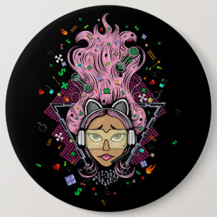 Gamer Girl 6 Cm Round Badge