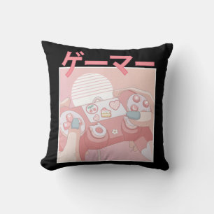 Gamer Girl Anime Kawaii Gaming Cute Video Game Wom Cushion