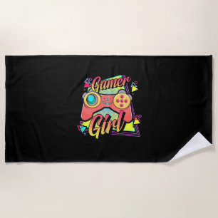 Gamer Girl Beach Towel