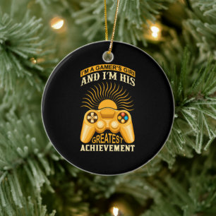 Gamer girl ceramic tree decoration