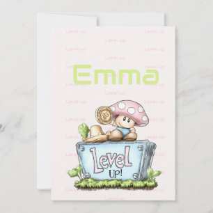 Gamer Girl Custom Name Invitation