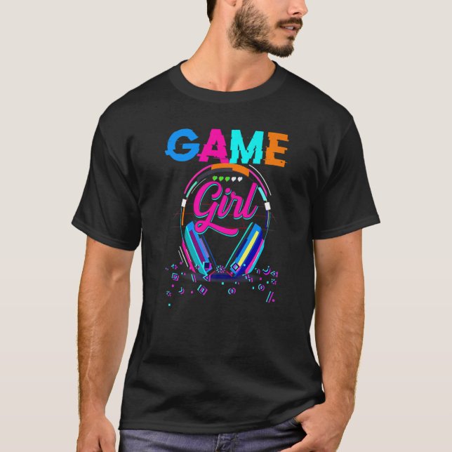 Gamer Girl Cute Gaming  For Girls Gamers Video Gam T-Shirt (Front)