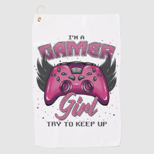 Gamer Girl design Golf Towel