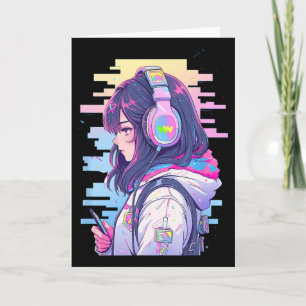 Gamer Girl Funny Pastel Japan Anime Streamer Japan Card