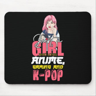 Gamer Girl Just A Girl Who Loves Anime Gaming And  Mouse Mat