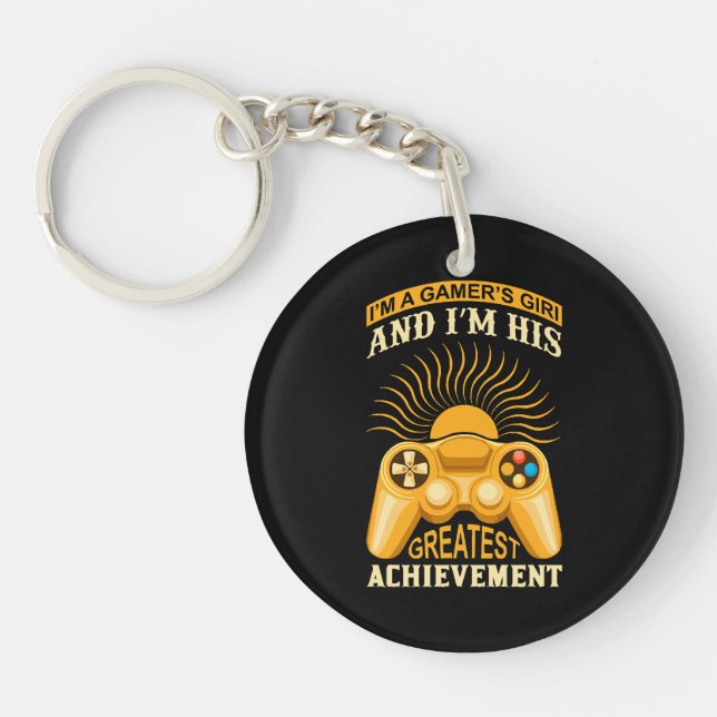 Gamer girl key ring (Front)