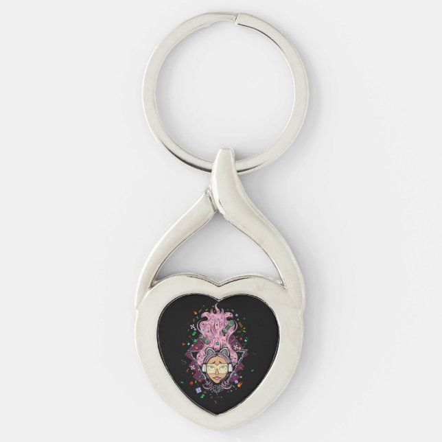Gamer Girl Key Ring (Front)