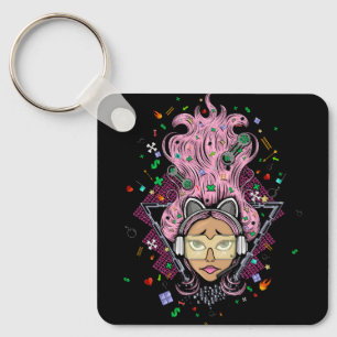 Gamer Girl Key Ring