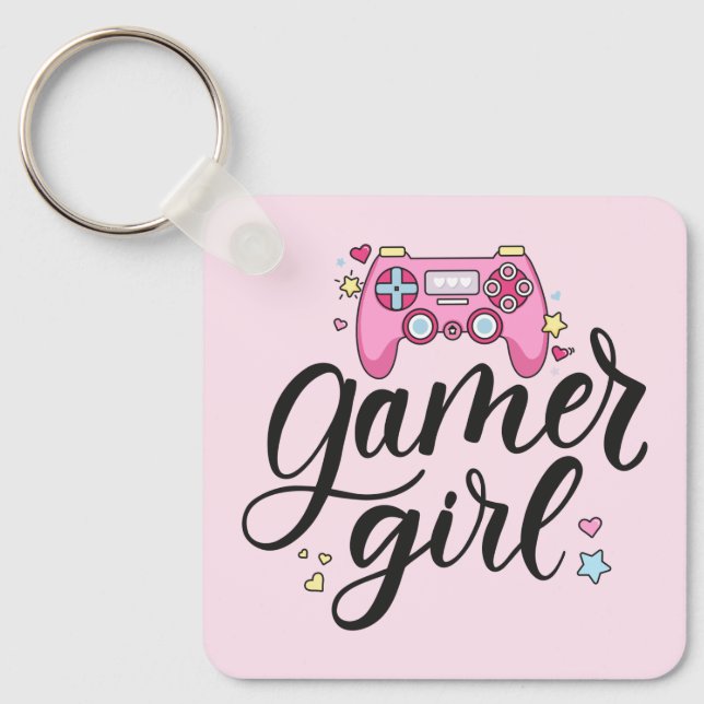 Gamer Girl Key Ring (Front)