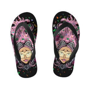 Gamer Girl Kid's Flip Flops