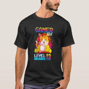 gamer girl level 13 unlocked  13th birthday gamer T-Shirt