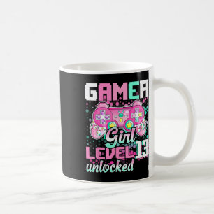 Gamer Girl Level 13 Unlocked Video Game 13th Birth Coffee Mug