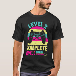 Gamer Girl Level 2 Complete Video Game 2nd Birthda T-Shirt