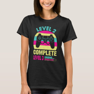 Gamer Girl Level 2 Complete Video Game 2nd Birthda T-Shirt