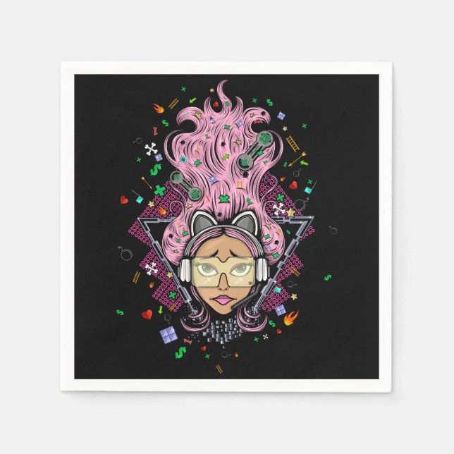 Gamer Girl Napkin (Front)