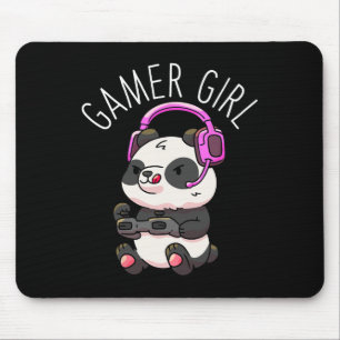 Gamer Girl Panda Gaming Pandas Video Game Women Gi Mouse Mat