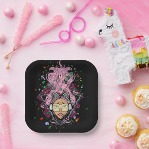 Gamer Girl Paper Plate