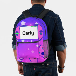 Gamer Girl Personalised Backpack