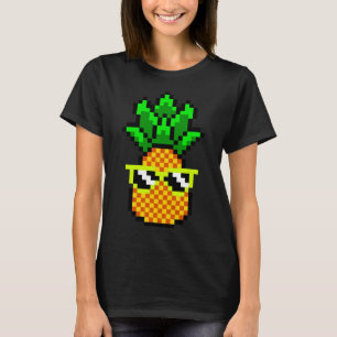 Gamer Girl Pineapple Sungles Retro 8-bit Video Gam T-Shirt