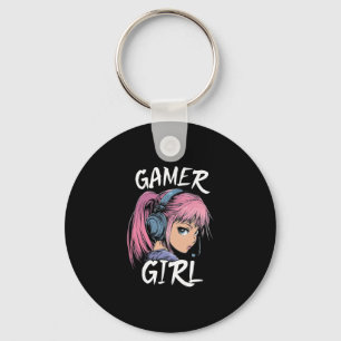 Gamer Girl Shirt For Girls Teens Women Video Gamin Key Ring