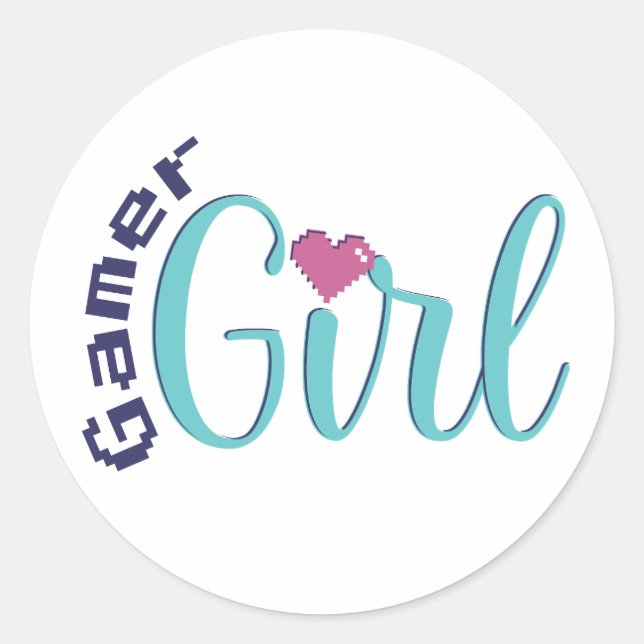 Gamer Girl Sticker - Cute Gaming Gift (Front)