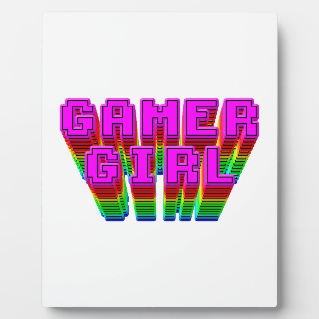 Gamer Girl Text Plaque (Front)