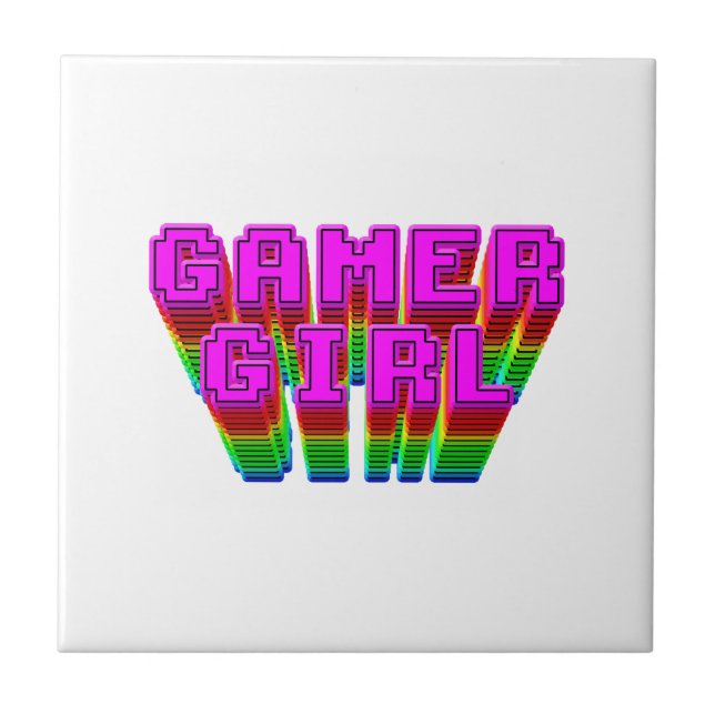 Gamer Girl Text Tile (Front)