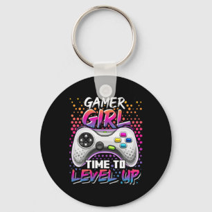 Gamer Girl Time To Level Up Video Game Birthday Gi Key Ring