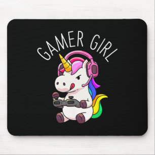 Gamer Girl Unicorn Gaming Cute Video Game Gift Wom Mouse Mat