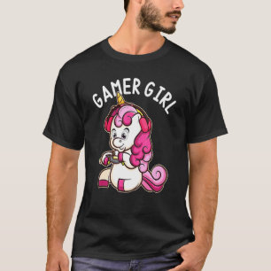 Gamer Girl Unicorn Gaming Cute Video Game Women T-Shirt