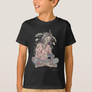 Gamer Girl Zombie Cottagecore Undead T-Shirt