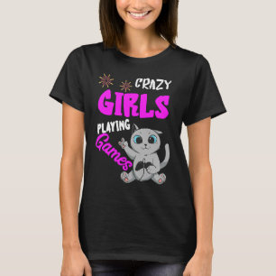 Gamer Girls Cute Gamer Cat Consoles Gamer Gaming T-Shirt