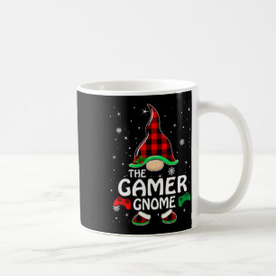 Gamer Gnome Buffalo Plaid Matching Family Christma Coffee Mug