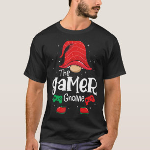 Gamer Gnome Funny Christmas Matching Family Pajama T-Shirt