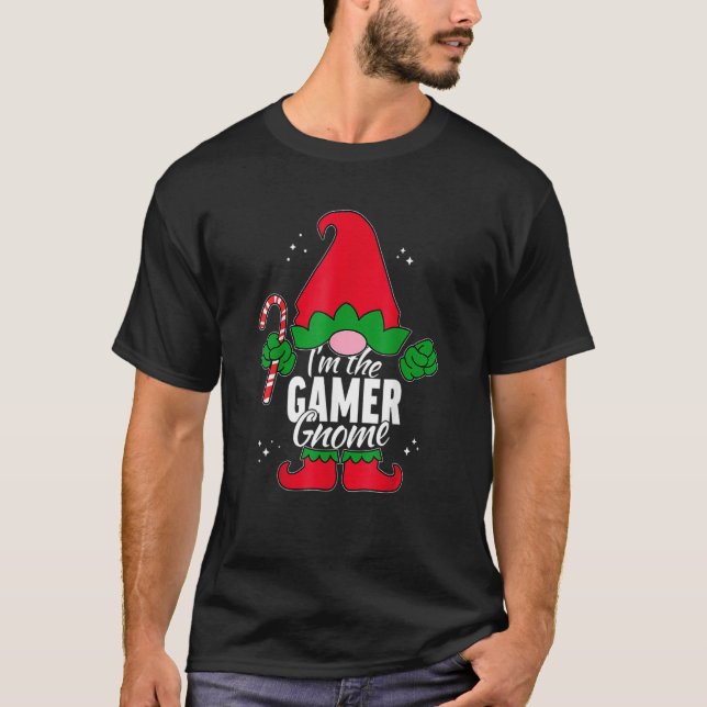 Gamer Gnome Matching Family Group Christmas Party  T-Shirt (Front)