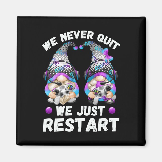 Gamer Gnome Quote With Video Game Controller For G Magnet (Front)