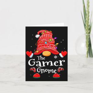 Gamer Gnome - Xmas Video Gamers Christmas Gnomes  Card