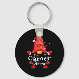 Gamer Gnome - Xmas Video Gamers Christmas Gnomes Key Ring