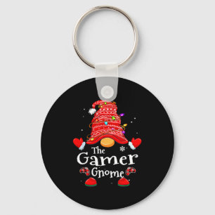 Gamer Gnome - Xmas Video Gamers Christmas Gnomes Key Ring