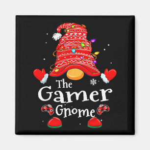 Gamer Gnome - Xmas Video Gamers Christmas Gnomes Magnet