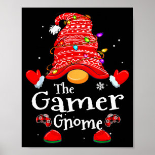 Gamer Gnome - Xmas Video Gamers Christmas Gnomes Poster