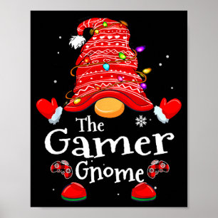 Gamer Gnome - Xmas Video Gamers Christmas Gnomes  Poster