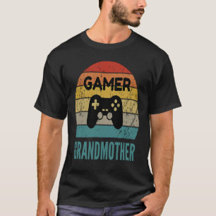 Gamer Grandmother Vintage 60s 70s Console Controll T-Shirt
