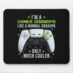 Gamer Grandpa Gaming Gaming Shirt Funny Video Game Mouse Mat